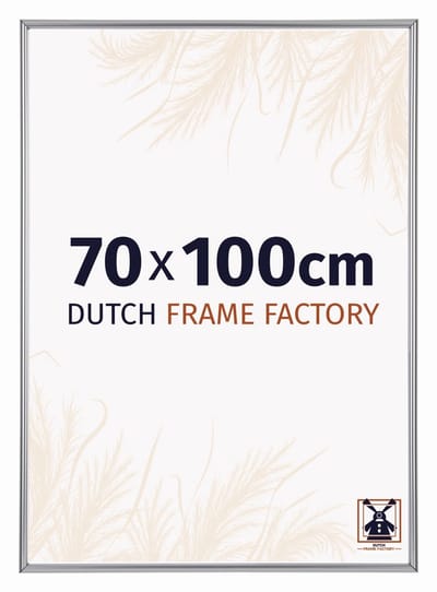 Fotolijst 70x100 cm - Kunststof - Zilver Hoogglans - Angers