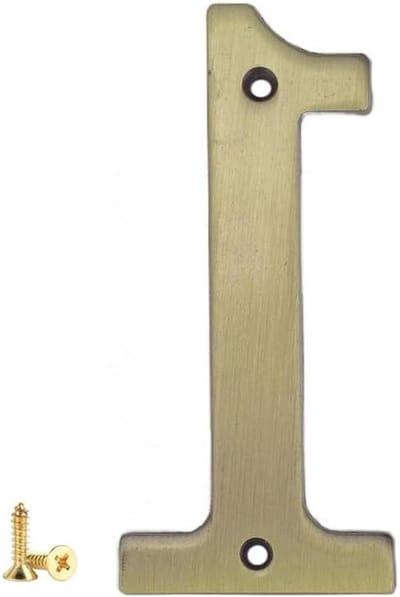 Metalen Huisnummer - Adresnummer 3D - Huis Decoratie - Massief Zinklegering - 7x5cm - Brons