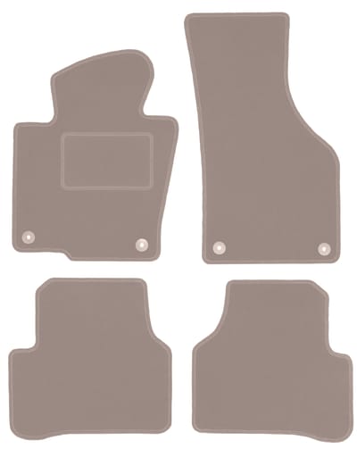 Beige veloursmatten voor: Volkswagen Passat B7 sedan, stationwagen, variant, alltrack (2010-2014)