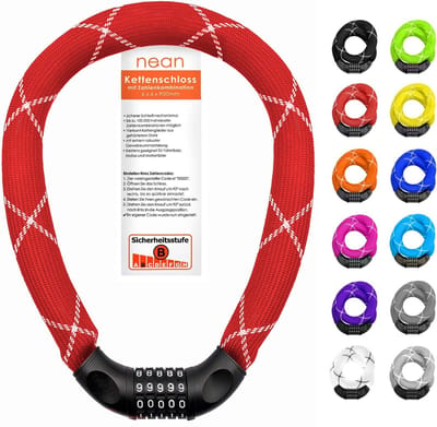 Fietsslot - Rood - Hoge Veiligheid - Robuste Stoffen Omhulling - Voor Fietsen