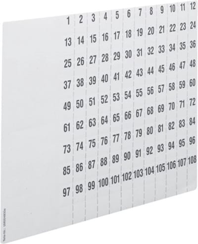 ZZ90C - White - Square - Black on white - Universal - Paper - 297 mm