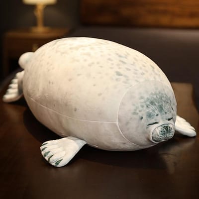 Gesimuleerd Zegel Kussen Aquarium Geliefd Zacht Poppetje Reis Herdenkings Pluche Speelgoed Kinder Verjaardag Kerstcadeau 20cm beige
