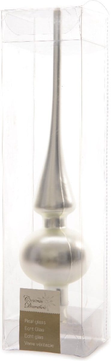 Decoris Piek glas mat zilver Ø6x26cm
