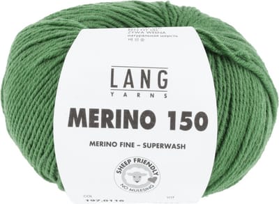 Lang Yarns Merino 150 - 116 kiwigroen - Merinowol Garen