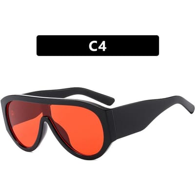Nieuwste Geïntegreerde Grote Frame Stijl Ovalen Zonnebril Retro Designer Dubbele Brug Bril Mode Dames Zonneklep Bril 1PC