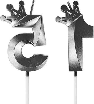 Verjaardagskaarsen Cijfers - Taartkaarsen 15 - Verjaardag Vieren - 3D Design - 107 x 104 cm - Zwart