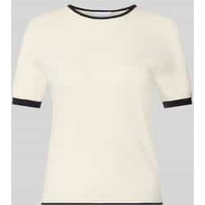 Ronde Hals T-shirt in Fijne Garens Dames COMMA