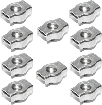 Kabelklemmen met Borgmoer voor 6mm Kabel - 10 Stuks Staal