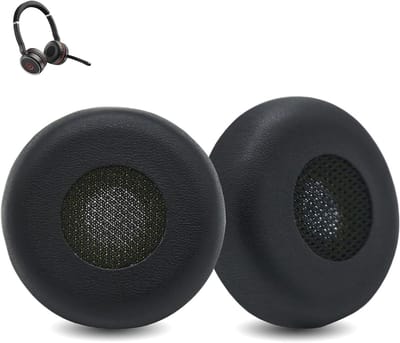 Vervangende oorkussens voor Bluetooth-headsets, comfortabel en duurzaam, geschikt voor Jabra Evolve 75, met proteïneleer en geluidsisolatie