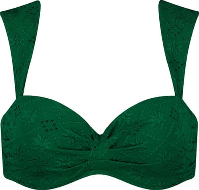 Beachlife Green Embroidery Dames Bikinitopje - Maat B36