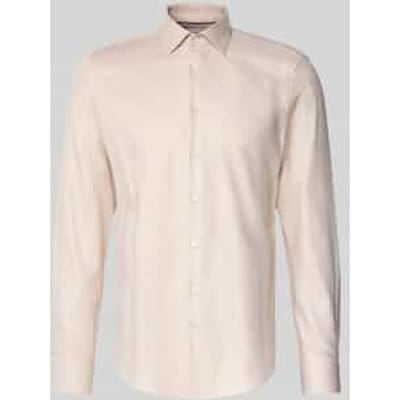 Slim fit zakelijk hemd van puur katoen