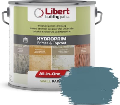 Libert Hydroprim – Isolerende Primer & Afwerkingslaag – 2-in-1 – Binnenmuurverf – Blue Festival PE077 – 10L
