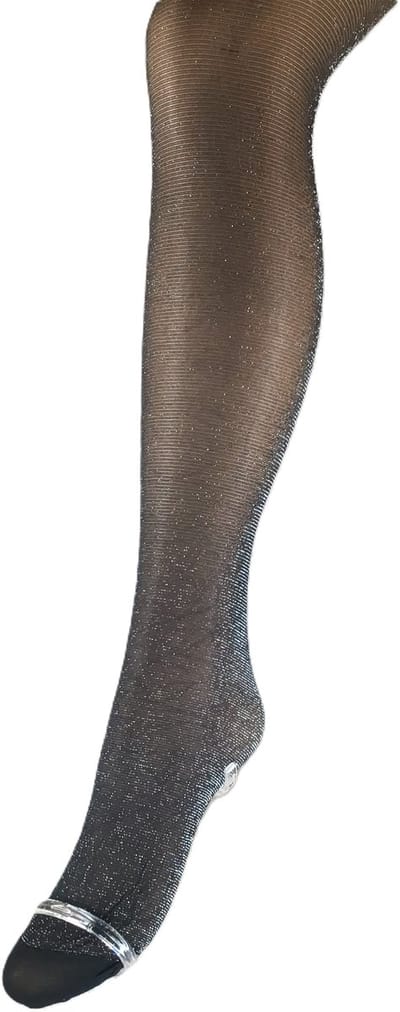 Bonnie Doon Curvy Glitter Tight Panty Subtiele Glitter Grote Maat XXL 44/46 Zwart/Goud - comfortabele pasvorm - speciaal voor grote maten - glamour - feestelijk - casual - curvy - metalic - Subtiel - Zwart met Goud -Black/Gold - BP251904.135