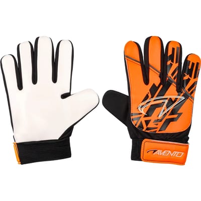 Avento Keepershandschoenen - Junior - Oranje/Zwart - Maat M - PU Grip