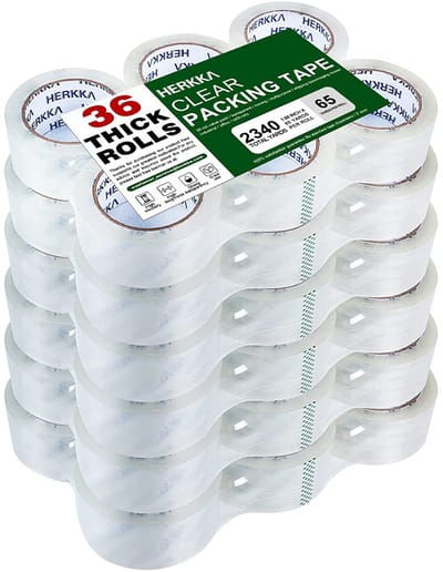 Transparante verpakkingstape 36 rollen 5 cm x 65 m - 2340 m totaal - sterke hechting voor doosjes en pakketjes