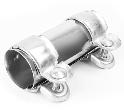 Dailygoods- Uitlaatklem Roestvrij Staal - Dubbele Klem - Buisverbinder 45 mm - Corrosiebestendig - Uitlaatsysteem - Hoge Hardheid - Uitlaatpijpklem