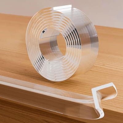 Hoekbeschermers voor kinderen, 1m Extra Sterke Transparante Zelfklevende Hoekbeschermer en Randbeschermer, Nano Traceless Tapes, voor Koelkasten, Gootstenen, Glazen Tafelmeubilair