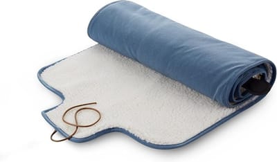 Draadloos Elektrisch Warmtedeken – Voor Binnen & Buiten – Oplaadbaar – Infrarood – Duurzaam Katoen – 800W – Blauw