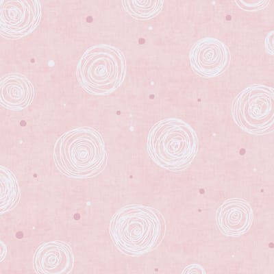 Kinderbehang Profhome 771392-GU vliesbehang glad met grafisch patroon mat roze oudroze wit 5,33 m2