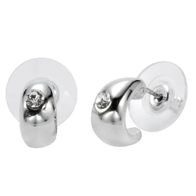 Behave - Oorbellen - Dames - Zilverkleur - Minimalistisch - Met Steen