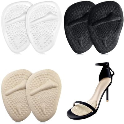 Golden crown - Voorvoetkussens - Comfortabele gel pads voor pijnverlichting - Ademend design - Schoenkussens voor vrouwen - Metatarsal ondersteuning - G...