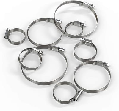 Slangklemmen Roestvrij Staal - Slangklem Set - Leidingen Bevestigen - Hoge Corrosiebestendigheid - 25 - 40 mm - Zilver