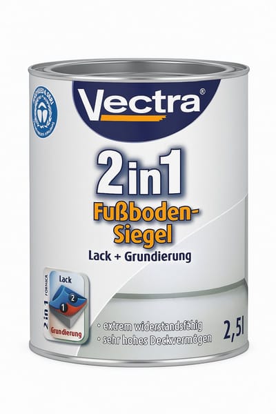 Vectra 2‑in‑1 Vloerafdichting & Primer – Semi-Glans Silvergrijs – 0,75 L – Binnen & Beschutte Buitenruimtes - 3 stuks