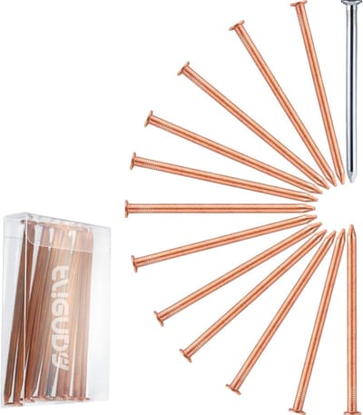SnelShoppen - 100mm 12pcs Lange Koperen Nagels voor Boomverwijdering met 1x 100mm Stalen Nagel en Opbergdoos - Milieuvriendelijk en Eenvoudig in Gebru