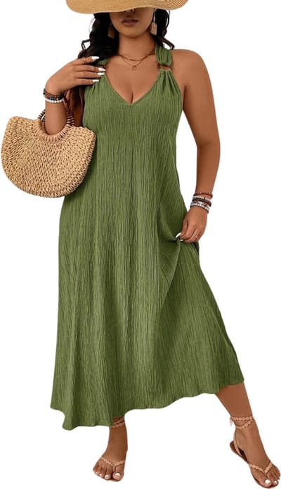 Bovista Open Rug Jurk - Backless - Body - Jurk - Shirt - Groen - Maat XS