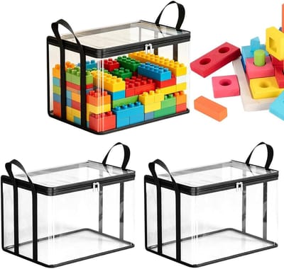 Opbergzakken Verhuis - Opbergdozen Boeken - Spullen Organiseren - Waterdicht en Stofdicht - 35L x 28B x 2H cm - Zwart