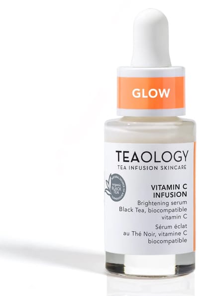Teaology Serum Glow Vitamine C Infusion 30 ml – Verhelderend Vitamine C Serum Met Zwarte Thee‑Infusie - Antioxidant Bescherming, Collageen Boost & Egaliseert Huidtint - Hydraterend, Anti‑Aging & Stralende Teint