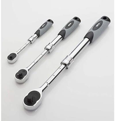 Uitbreidbare Ratchet Set - 3-delige set met 1/4, 1/2 en 3/8 inch ratels