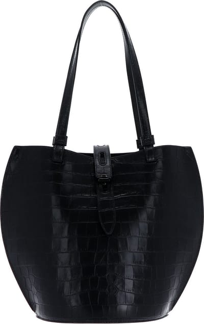 FURLA Leren Schoudertas Handtas Unica Tote Nero Zwart