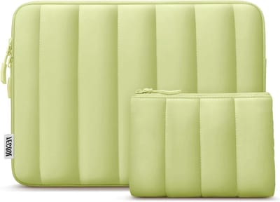 Draagbare 14 Inch Laptop Tas voor Lenovo, HP, Acer, Dell en Macbook - Beschermende, Spatwaterdichte Tas in Avocado Groen voor 2023 en 2024