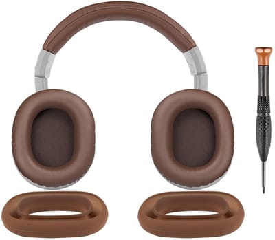 Dailygoods - SOULWIT Oorkussens Earpads + Hoofdband Hoes Headband + Siliconen oorkussenhoezen, Vervangingsset voor Audio Technica ATH M40, M40X Hoofdtelefoon, Hoofdbandkussen en Cushions Reparatieonderdeel