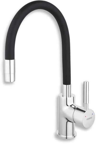 Novaservis Ferro - Keukenkraan met flexibele arm, zwart/chroom 70710,0C