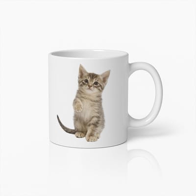 Koffiemok 330ml – Schattig Kittens Design – Leuk Cadeau voor Kattenliefhebbers, Dierenprint Mok voor Thuis en Kantoor