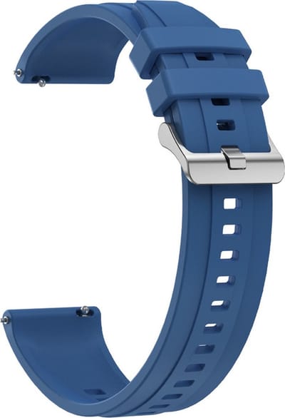 Siliconen bandje - geschikt voor Huawei Watch GT Runner 2 / GT 2(e) 46 mm / GT 3 / 4 / 5 (Pro) 46 mm / Watch 3 (Pro) / Watch 4 (Pro) / GT 6 (PRO) 46mm - blauw