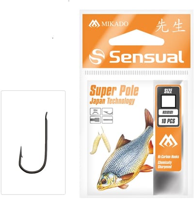 Mikado Witvis Haken Maat 18 – Vishaakjes voor Maden & Wormen – 10 Stuks