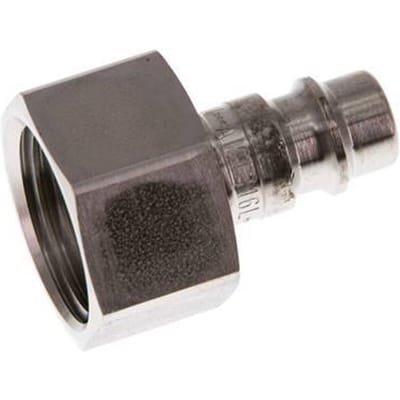 RVS 306L DN 7.2 (Euro) Luchtkoppeling Insteeknippel G 1/2 inch Binnendraad - CLP7-F-SSL-P-012