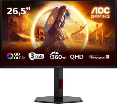 AOC G4 Q27G4SDR - QHD OLED Gaming Monitor - 360hz - HDMI 2.1 - USB-hub - 27 inch