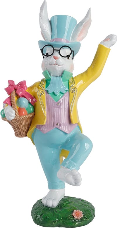Viv! Christmas Paasdecoratie - Paashaas met Paasmand - pasen - 36cm