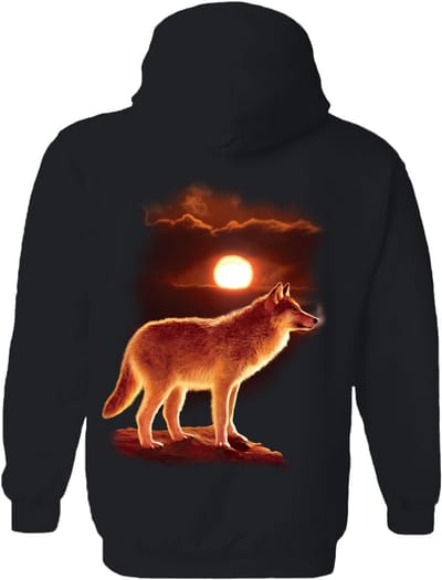 Sunset Wolf The Coloured House Hoodie S