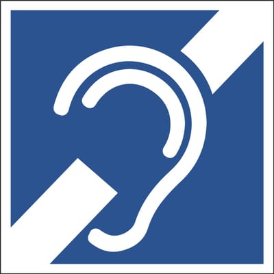 Slechthorend sticker, blauw wit 50 x 50 mm - 10 stuks per kaart