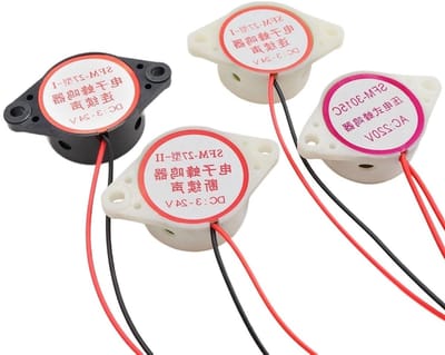 5 stuks alarmsysteem met hoge decibel DC 3-24 V 12 V 220 V pieptoon intermitterende continue pieptoon (3015C-AC 220 V)