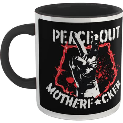 DC Comics Peacemaker Peace Out Motherf#%ker Mug - Black