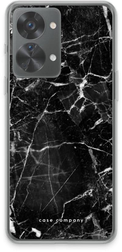 Case Company® - Hoesje geschikt voor OnePlus Nord 2T hoesje - Zwart Marmer - Soft Cover Telefoonhoesje - Bescherming aan alle Kanten en Schermrand