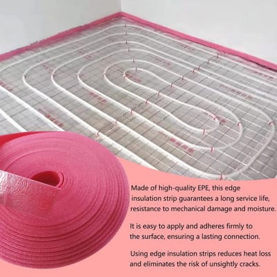 Zelfklevende Randisolatiestrips voor Vloerverwarming - 5 cm x 5 mm x 20 m