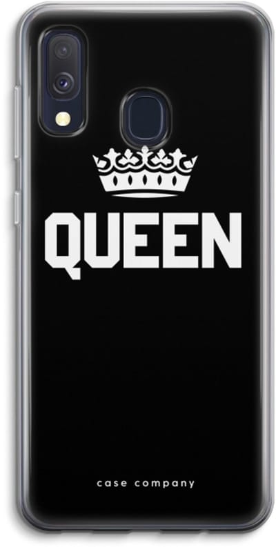 Case Company® - Hoesje geschikt voor Samsung Galaxy A40 hoesje - Queen zwart - Soft Cover Telefoonhoesje - Bescherming aan alle Kanten en Schermrand