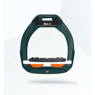 Veiligheid stijgbeugels Ruitersport Incliné Grip Groen/Wit/Oranje kind Flex-On Safe-On